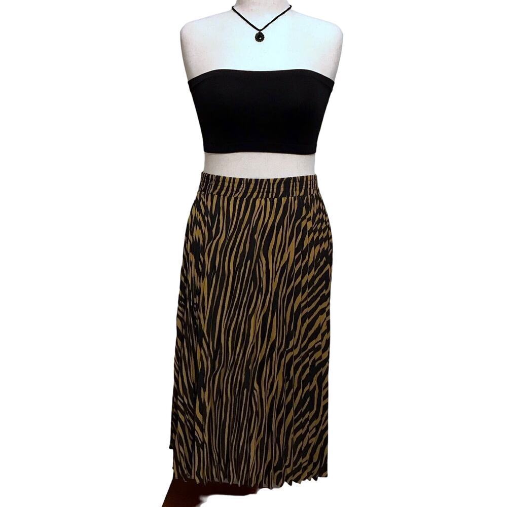 Catherine Malandrino NWT Pleated Midi Skirt Women 2X